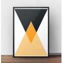 Plakat geometryczny Dwa trójkąty