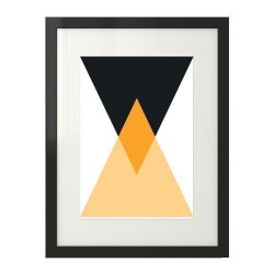 Plakat geometryczny "Dwa trójkąty"