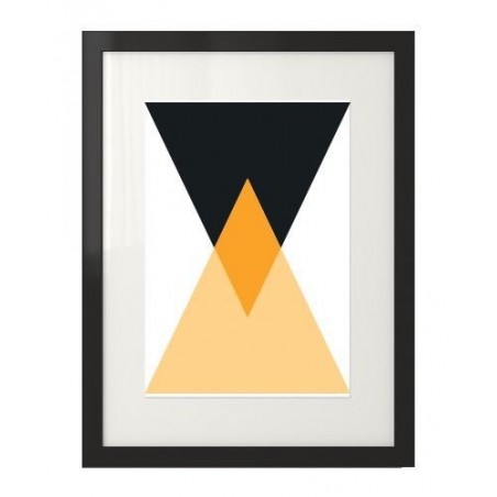 Plakat geometryczny "Dwa trójkąty"