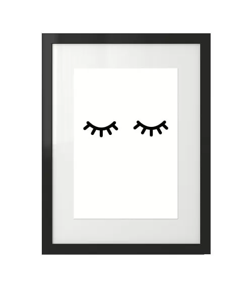 Plakat minimalistyczny "Zamknięte oczka"
