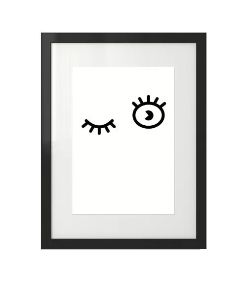 Plakat minimalistyczny "Puszczone oczko"