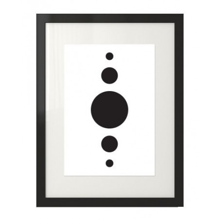Wall poster with a geometric "Piktogram" pattern for Scandinavian interiors