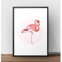 Plakat z flamingiem - profil