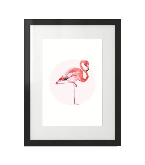 Plakat z flamingiem - profil