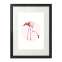 Plakat z pochylonym flamingiem 2