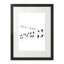 Czarno-biały plakat Cable Birds 2