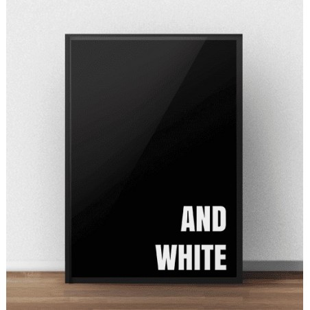 Černý plakát v modernistickém stylu "(černá) a bílá"