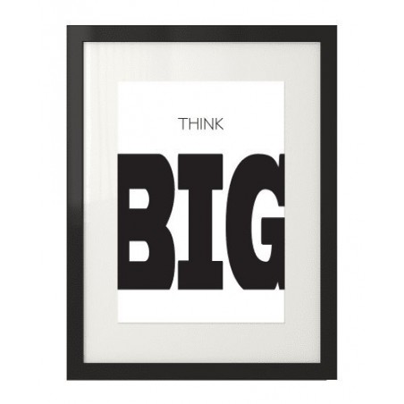 Wall poster with the motivational inscription "Think BIG"