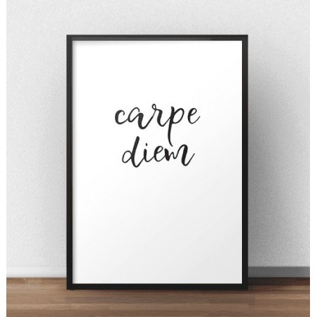 Motivational wall poster with the words "Carpe diem"
