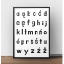 Plakat z polskim alfabetem - małe literki