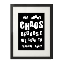 Typograficzny plakat "Chaos"