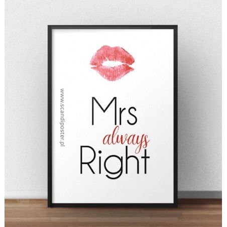 Free downloadable "Mrs always right" poster