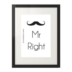 Darmowy plakat z napisem "Mr right"