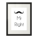 Plakat z napisem Mr right 2