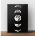 Skandynawski plakat Fazy księżyca