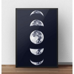 Skandynawski plakat "Fazy księżyca"