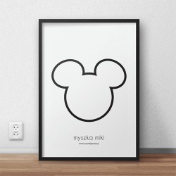 Darmowy plakat "Myszka Miki" kontur