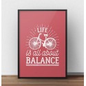 Kolorowy plakat Life is all about balance 3