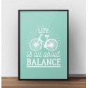Kolorowy plakat Life is all about balance