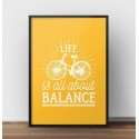 Kolorowy plakat Life is all about balance 5