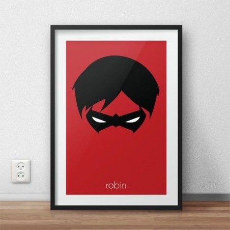 Nástěnný plakát pro chlapce zobrazující postavu Robina - Batmanova parťáka v barevném provedení