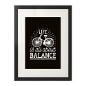 Ciemny plakat Life is all about balance 4