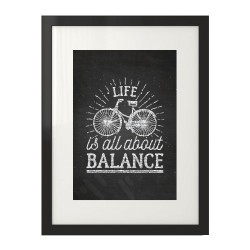 Ciemny plakat "Life is all about balance"