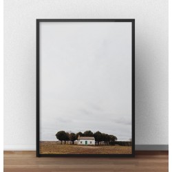 Plakat fotograficzny "Samotny domek" do oprawienia w ramkę i powieszenia na ścianie