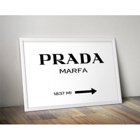 Decorative wall poster "Prada - Marfa" in a horizontal version