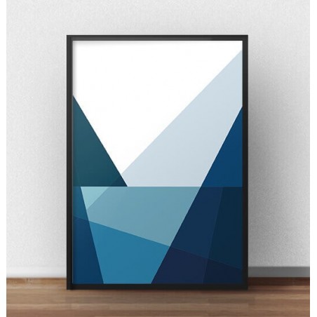 Geometric wall graphics composed of triangles