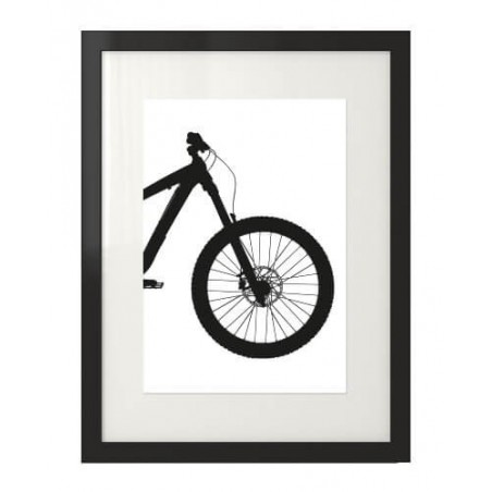 Plakat na prezent z przodem roweru enduro downhill