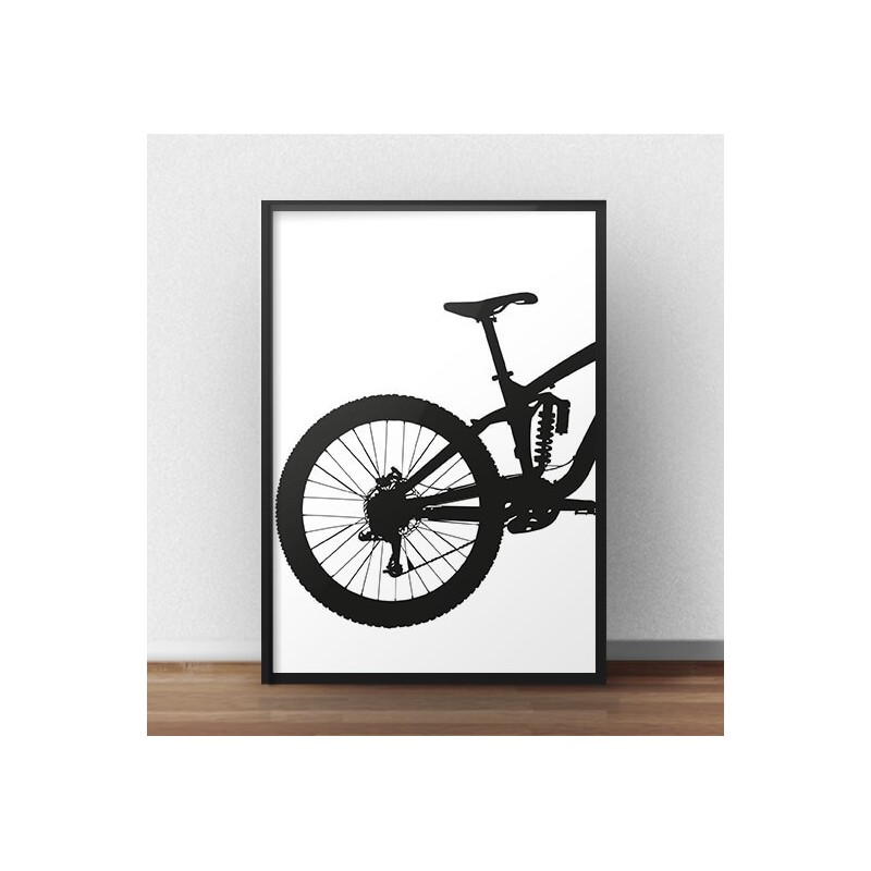Plakat z tyłem roweru enduro