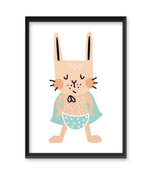 Plakat z królikiem "Hero Rabbit"