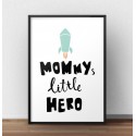 Plakat z rakietą Mummy, little hero