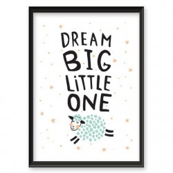 Plakat z owcą "Dream big"