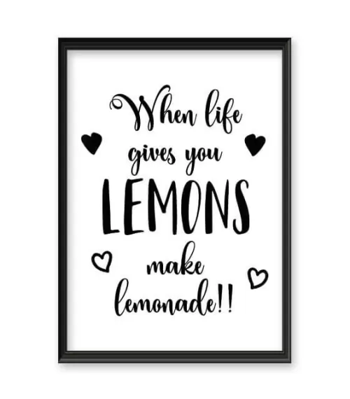 Plakat motywacyjny "Lemonade"