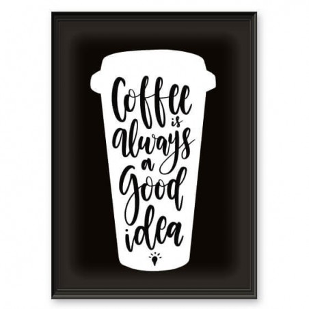 Plakat typograficzny "Coffee good idea"