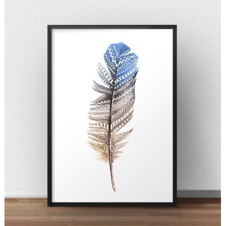 Decorative poster "Ethnic feather"