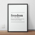 Plakat z napisem definicji słowa Freedom
