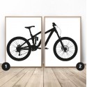 Zestaw plakatów z rowerem enduro downhill