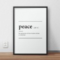 Plakat z napisem definicji słowa Peace
