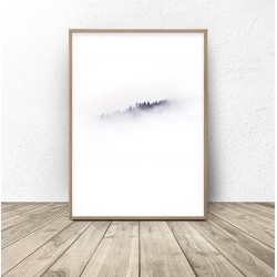 Plakat na ścianę "Las w głębokiej mgle"