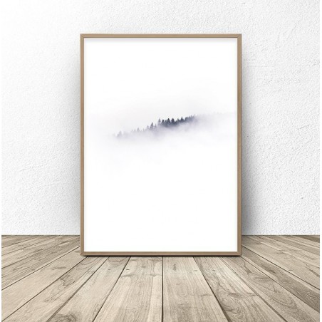 Wall poster "Forest in deep fog"