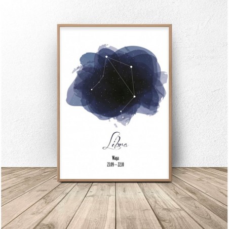 Poster with the constellation "Libra"