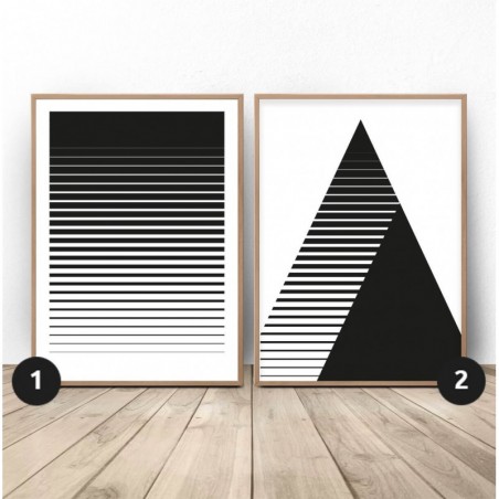 Set of posters "Striped abstraction"