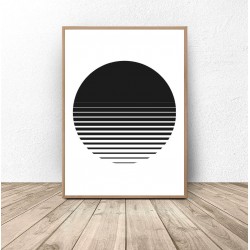 Plakat abstrakcyjny "Zachód słońca"