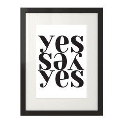 Plakat typograficzny "Yes"
