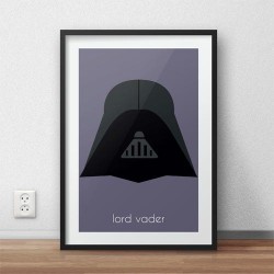Kolorowy plakat dla dzieci z postacią Lorda Vadera