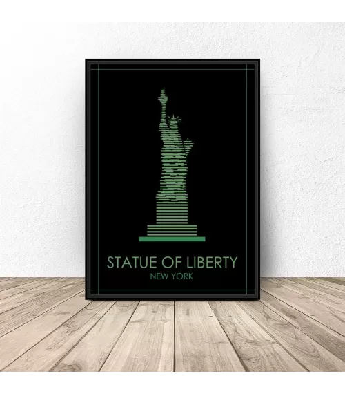 Kolorowy plakat Nowego Jorku "Statua Wolności"