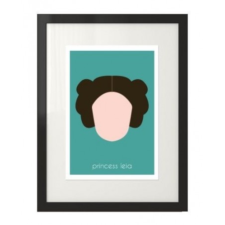 A poster with the character of Princess Leia for fans of the Star Wars movie